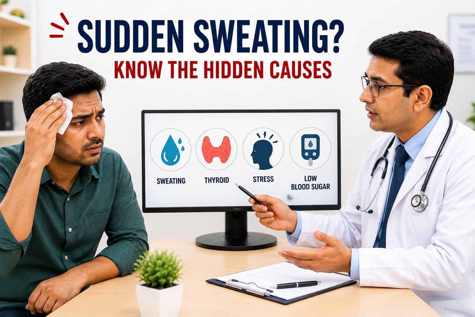What Causes Sudden Sweating Without Exercise? What Causes Sudden Sweating Without Exercise?